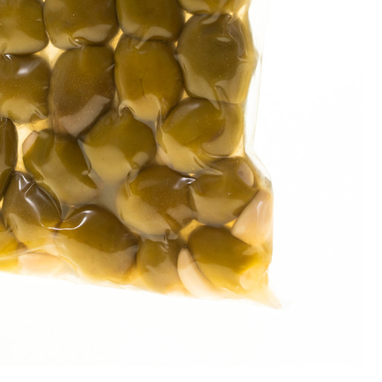 Măsline verzi umplute cu usturoi 250gr