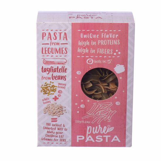 Tagliatelle din fasole albă și fasole mung 330g