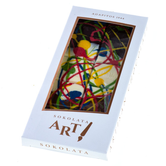 Bară hand made de ciocolată Jackson Pollok 100 gr