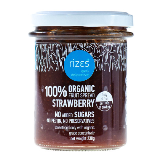 Gem de căpșuni fără zahăr BIO 230 gr