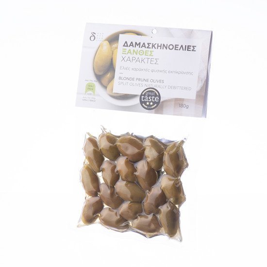 Măsline blonde tip prune crăpate 180gr