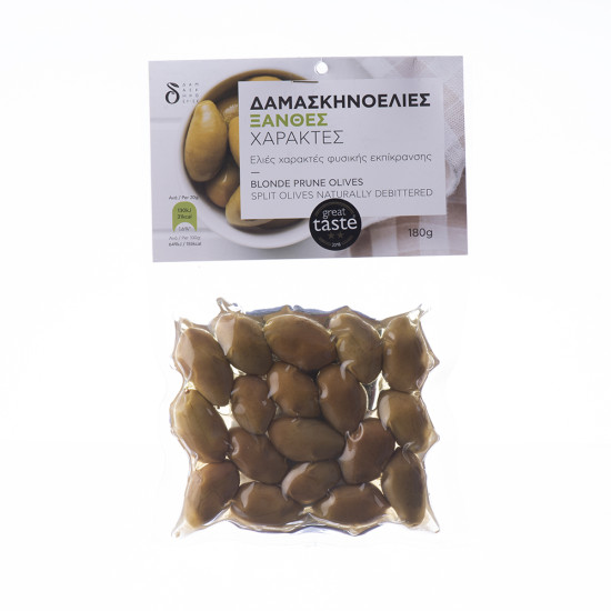 Măsline blonde tip prune crăpate 180gr