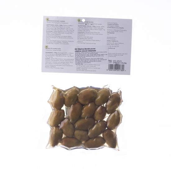 Măsline blonde tip prune crăpate 180gr