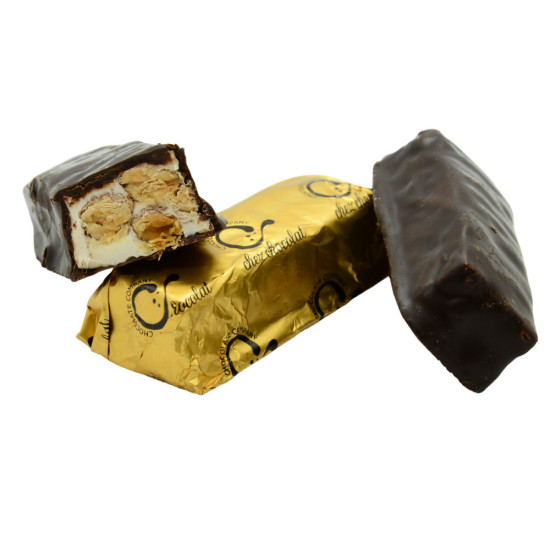 Ciocolată neagră cu nuga 100gr